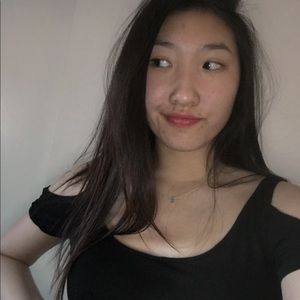 Forever 21- Black Over-The-Shoulder T-shirt